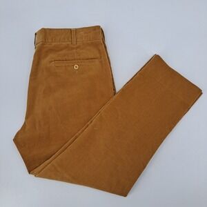 Cordings Piccadilly Corduroy Trousers Mens 34 Cotton Mustard Tan Button Fly UK